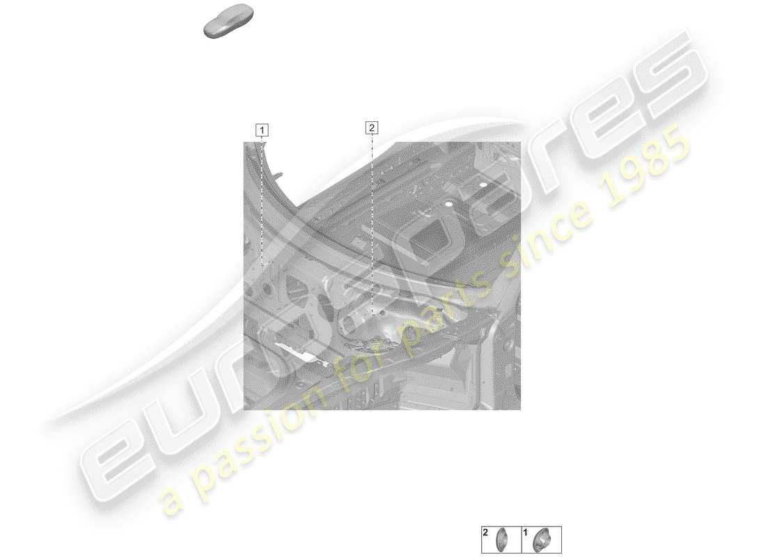 porsche 2019 (992-1) tappi per il corpo diagramma delle parti