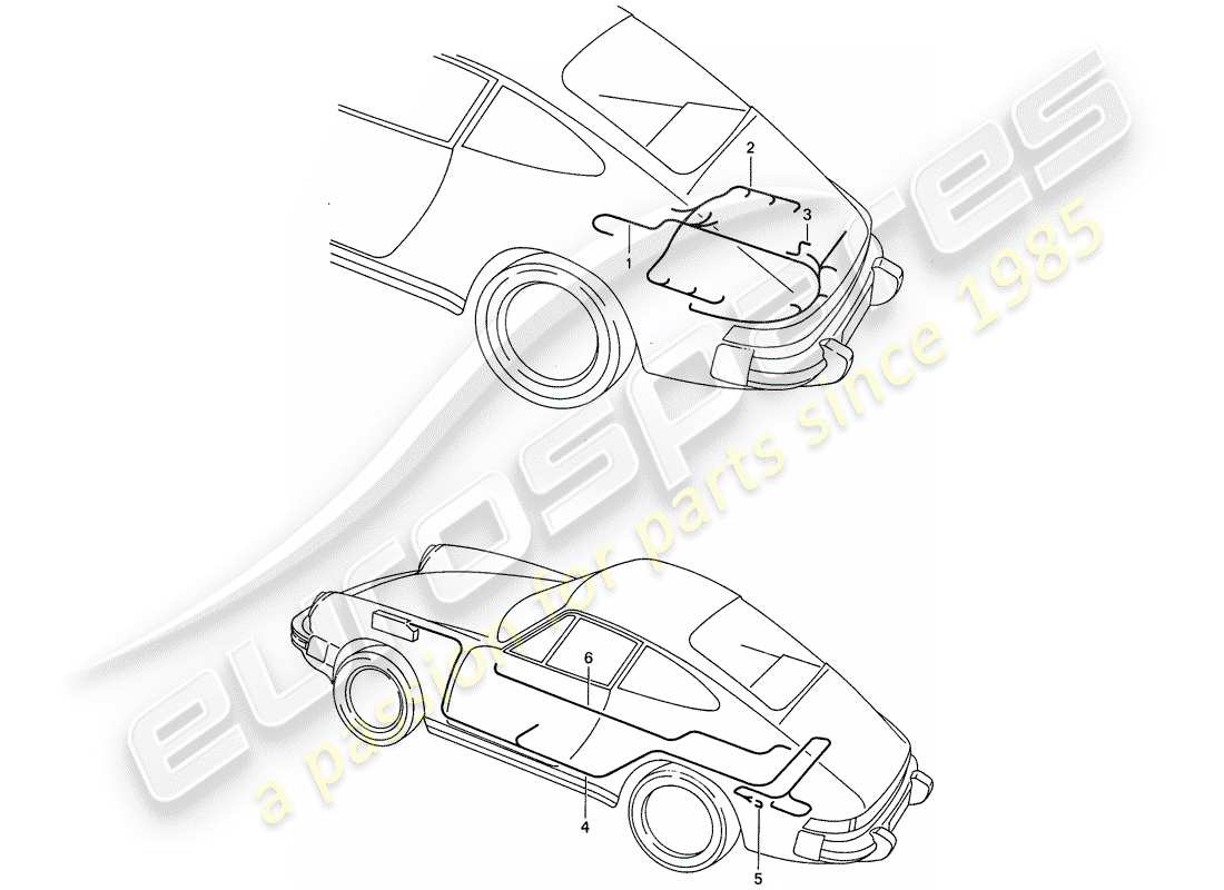 porsche 1989 (911) cablaggi - motore - - dme - - o2 ctrl sensore anello chiuso schema delle parti