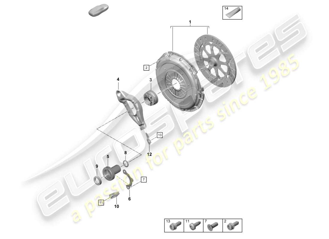 porsche 2020 (718 cayman) accoppiamento diagramma delle parti