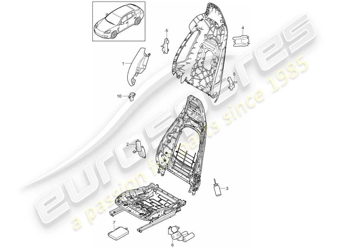 porsche 2011 (panamera 970) parti elettriche schema delle parti