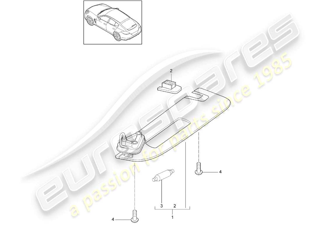 porsche 2012 (panamera 970) visiere parasole d - mj 2015>> diagramma delle parti