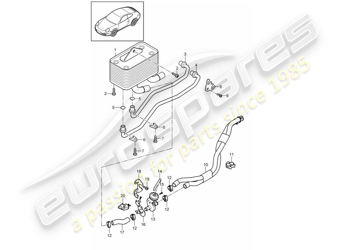 porsche 2011 (997-2) - pdk - diagramma delle parti