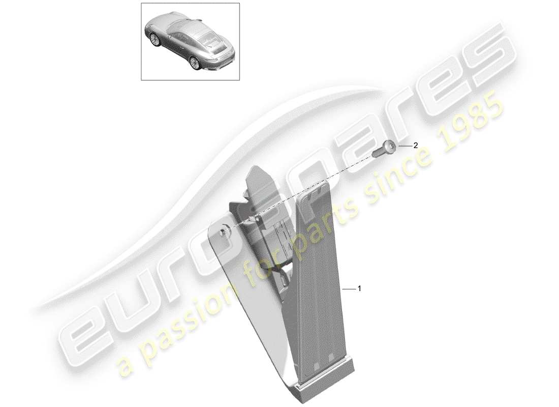 porsche 2019 (991-2) freno e acc. montaggio del pedale diagramma delle parti