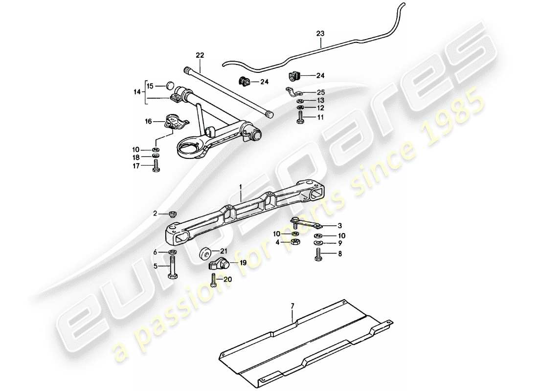 porsche 1979 (911) assale anteriore - stabilizzatore diagramma delle parti
