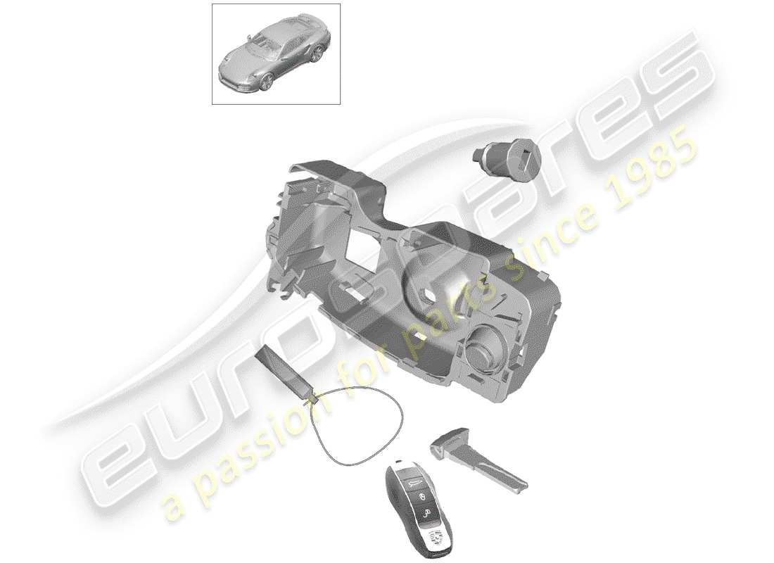 porsche 2016 (991-1 turbo) schema delle parti del kit di riparazione