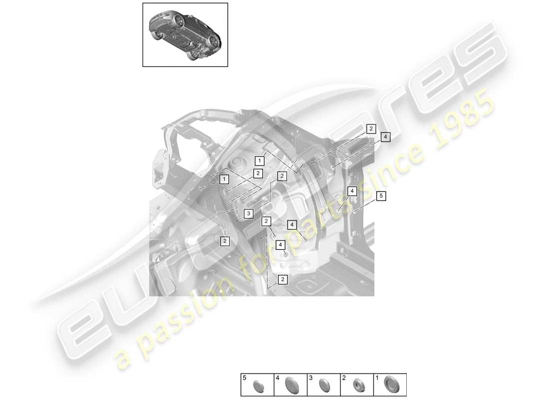 porsche 2020 (macan) diagramma delle parti della spina