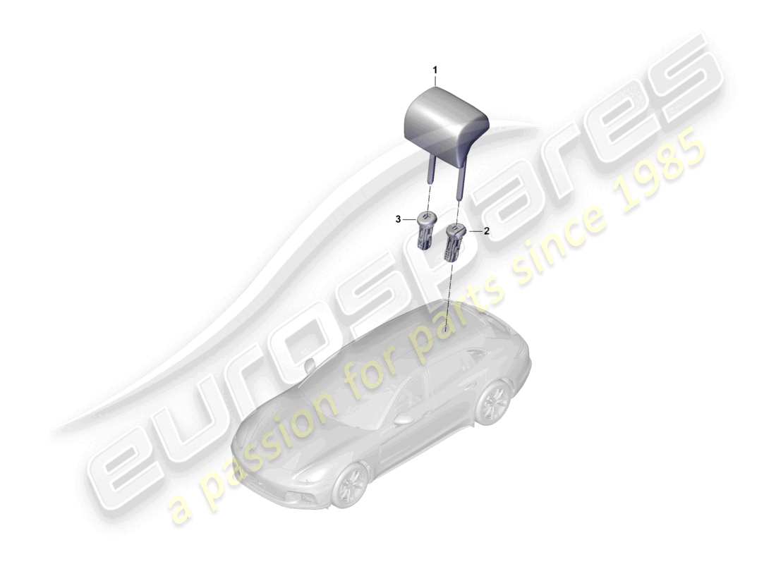 porsche 2020 (panamera 971-1) poggiatesta sedile posteriore diagramma delle parti