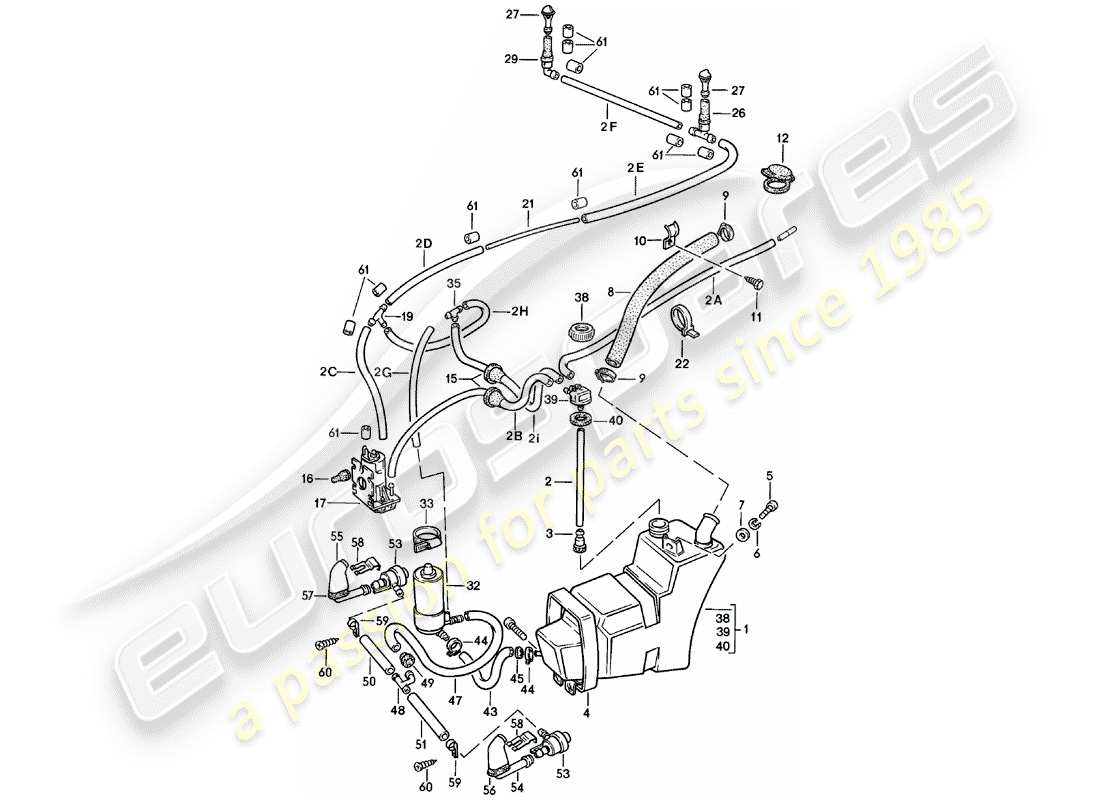 porsche 1983 (911) gruppo rondella - impianto rondella - d >> - mj 1979 schema delle parti