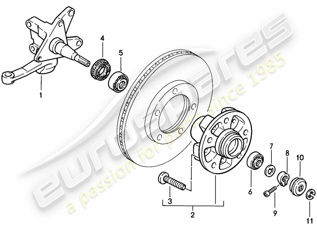 porsche 1983 (944) fuso a snodo - lubrificanti diagramma delle parti