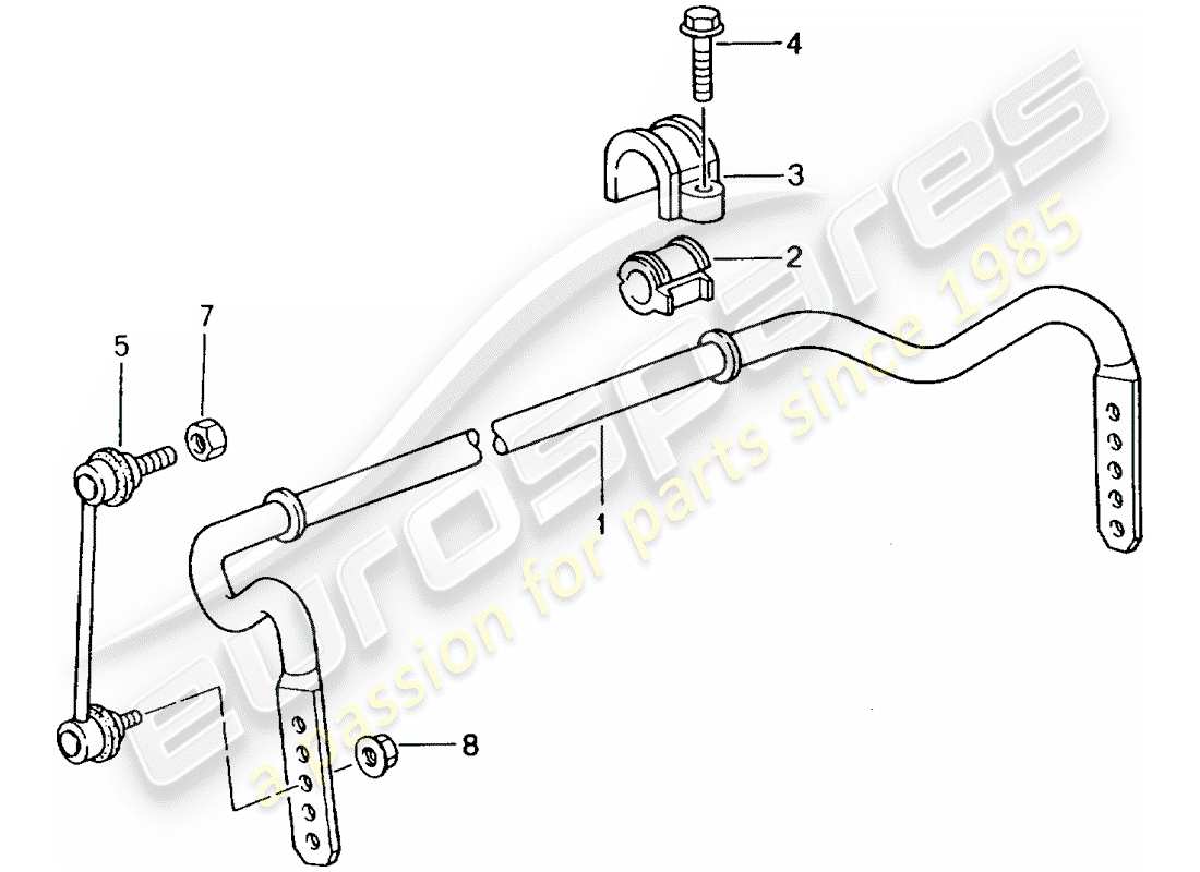 porsche 2005 (996 gt3) stabilizzatore diagramma delle parti