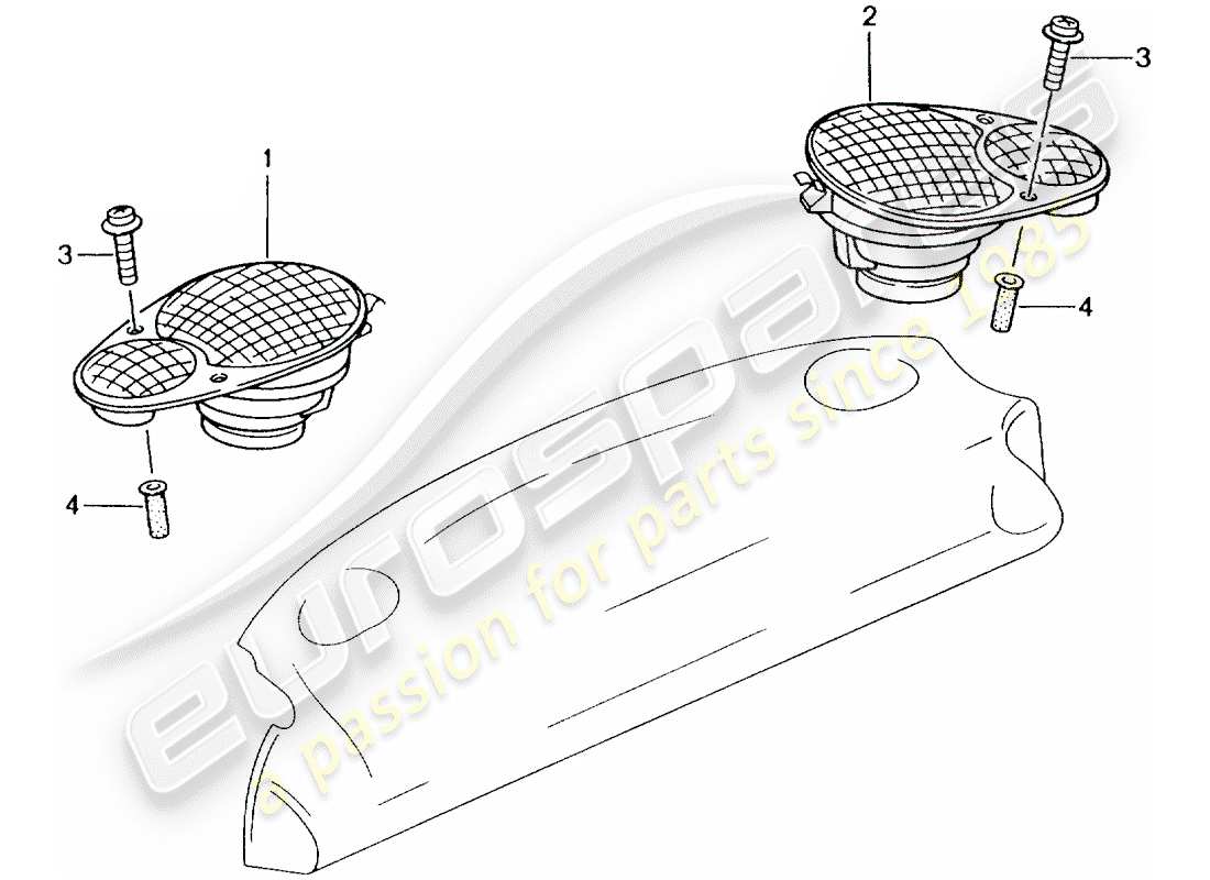 porsche 2005 (996 gt3) altoparlante diagramma delle parti