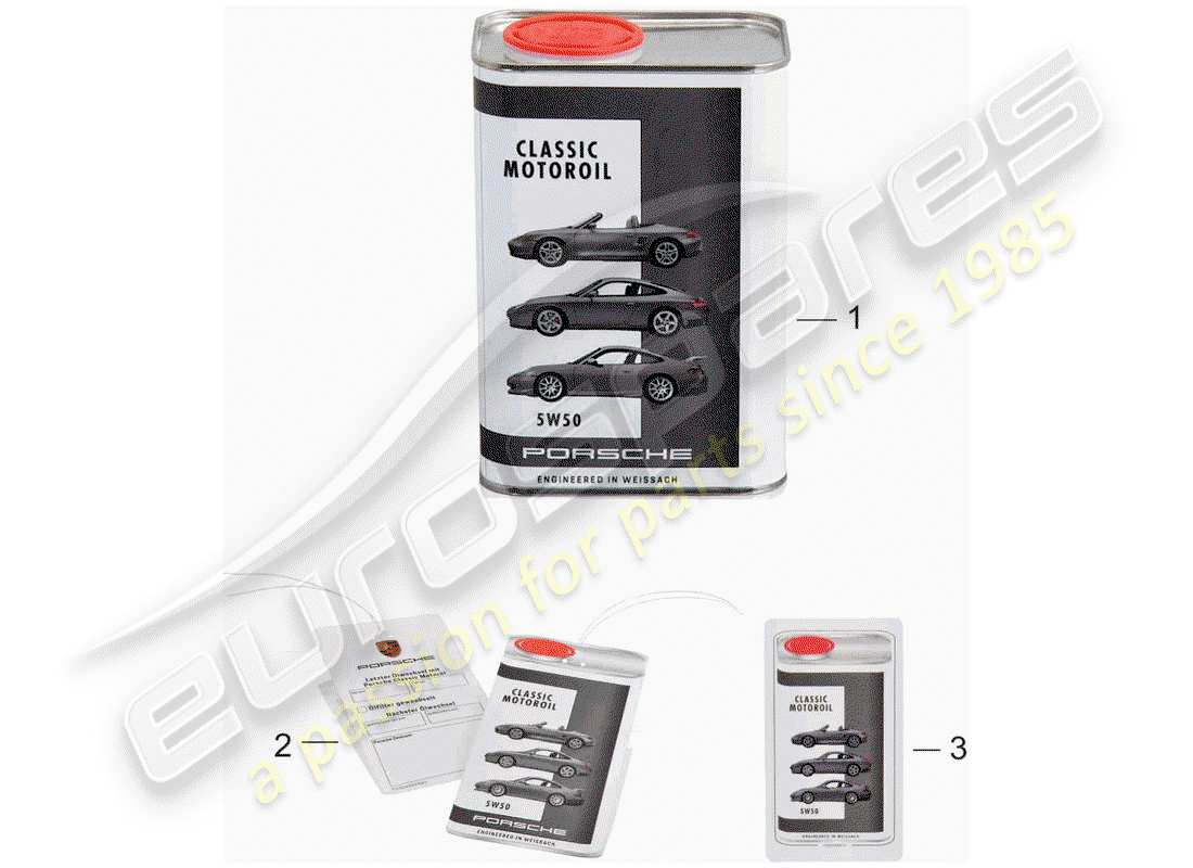 porsche 2003 (986 boxster) engine oil - porsche classic diagramma delle parti