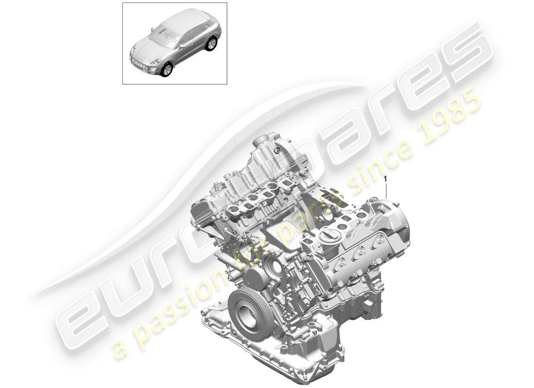 porsche 2017 (macan) blocco lungo diagramma delle parti