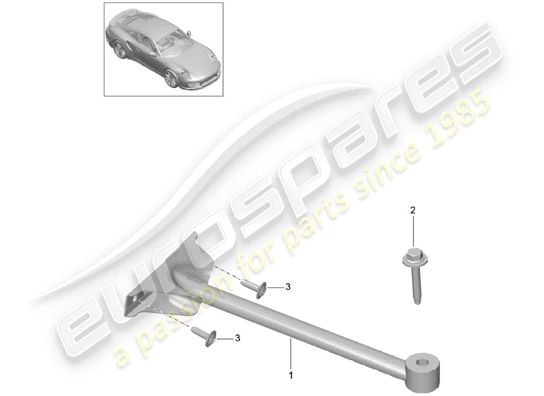 porsche 2015 (991-1 turbo) diagramma delle parti del punto a cupola