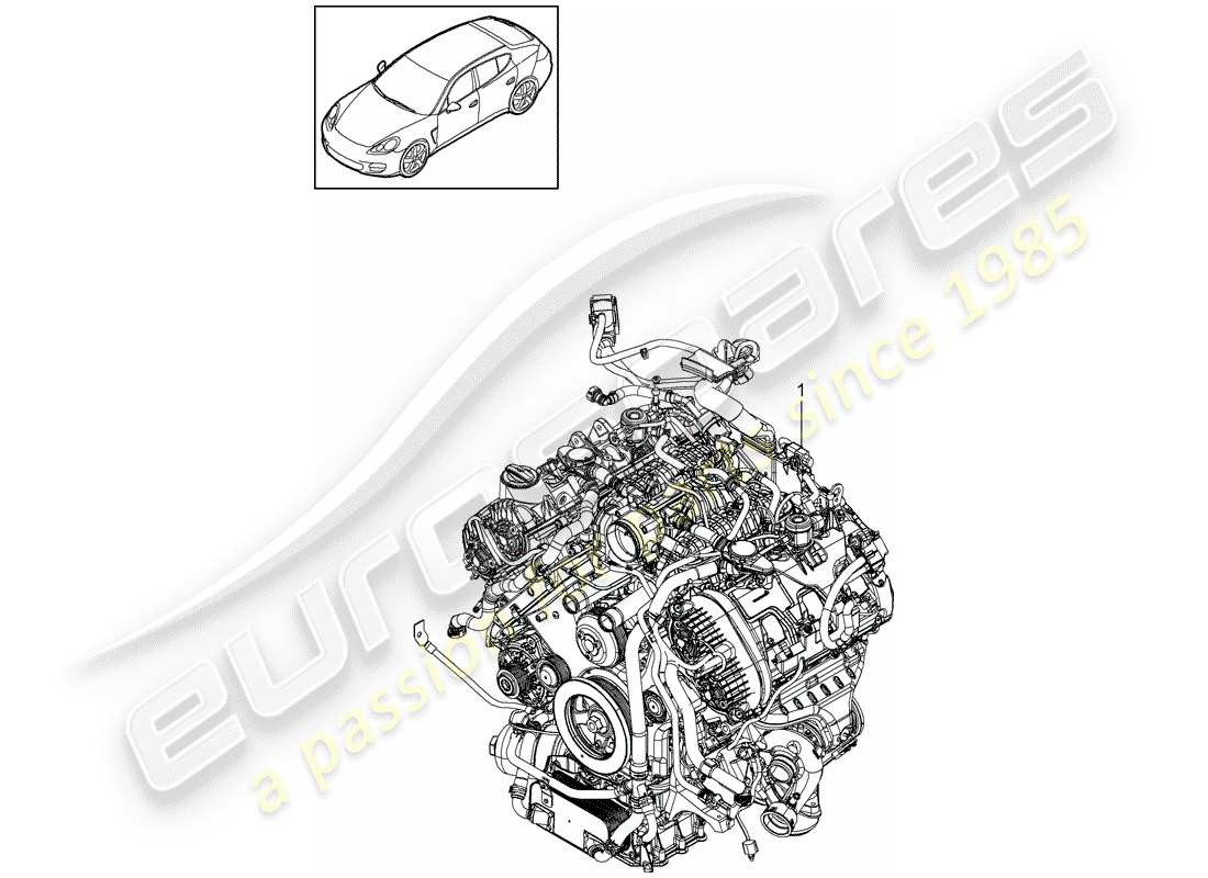 porsche 2010 (panamera 970) motore sostitutivo diagramma delle parti