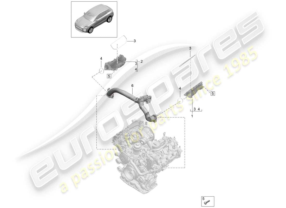 porsche 2019 (macan) distributore dell'aria aspirata diagramma delle parti