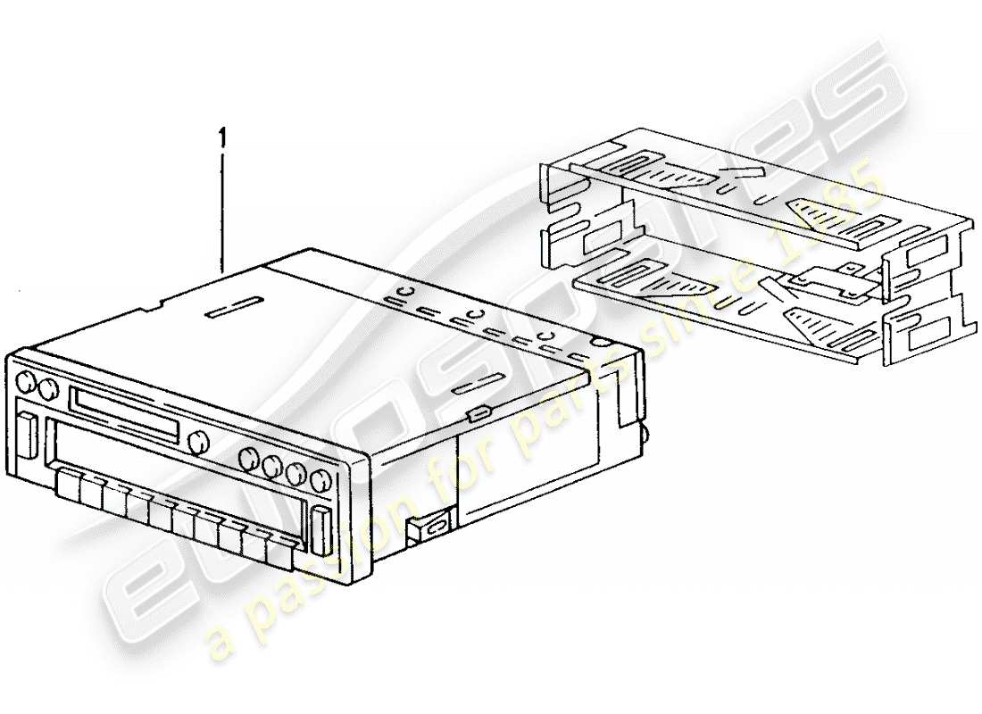 porsche 1992 (tequipment) unità radio diagramma delle parti
