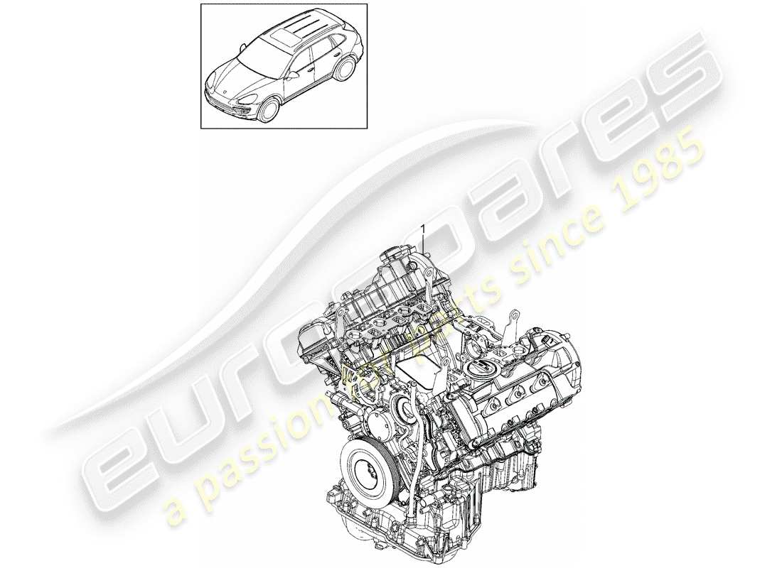 porsche 2018 (cayenne e2 92a) blocco lungo diagramma delle parti