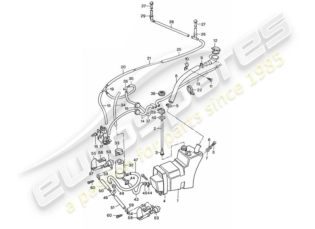 porsche 1977 (911) unità rondella - insieme a - impianto rondella schema delle parti