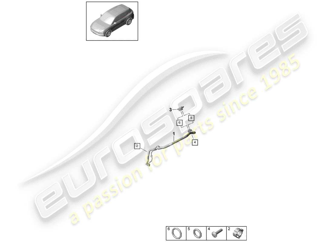 porsche 2020 (cayenne e3 9ya/9yb) circuito frigorifero diagramma delle parti