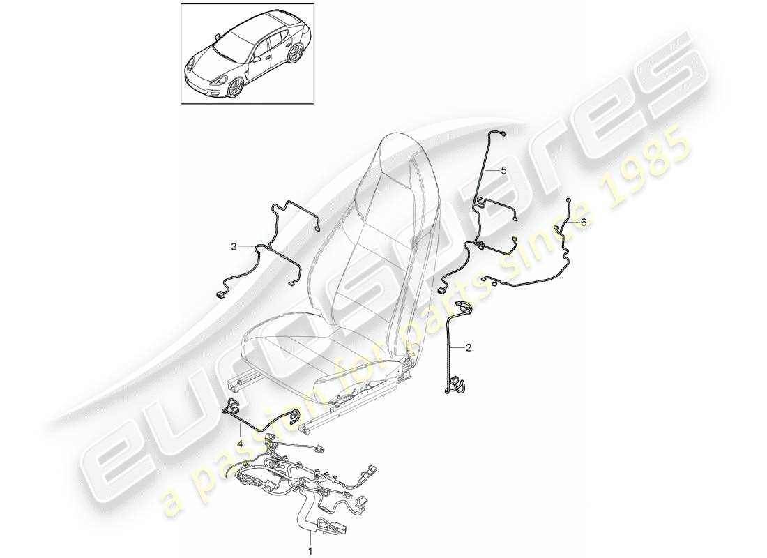 porsche 2013 (panamera 970) cablaggi elettrici schema delle parti