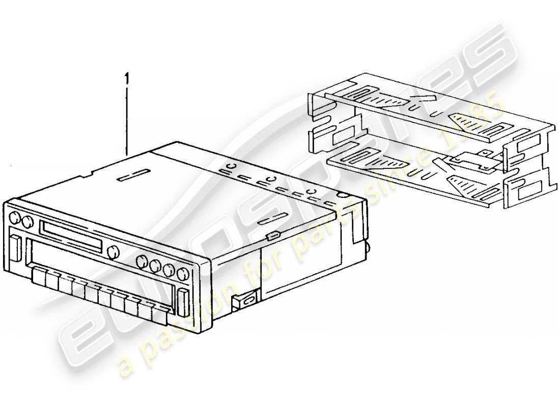 porsche tequipment catalogue (2008) schema delle parti dell'unità radio