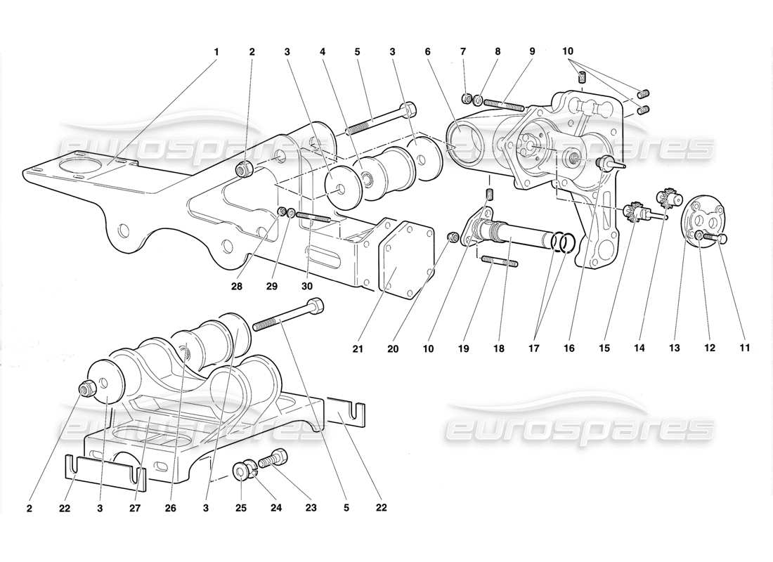 lamborghini diablo se30 (1995) pompa dell'olio del cambio diagramma delle parti