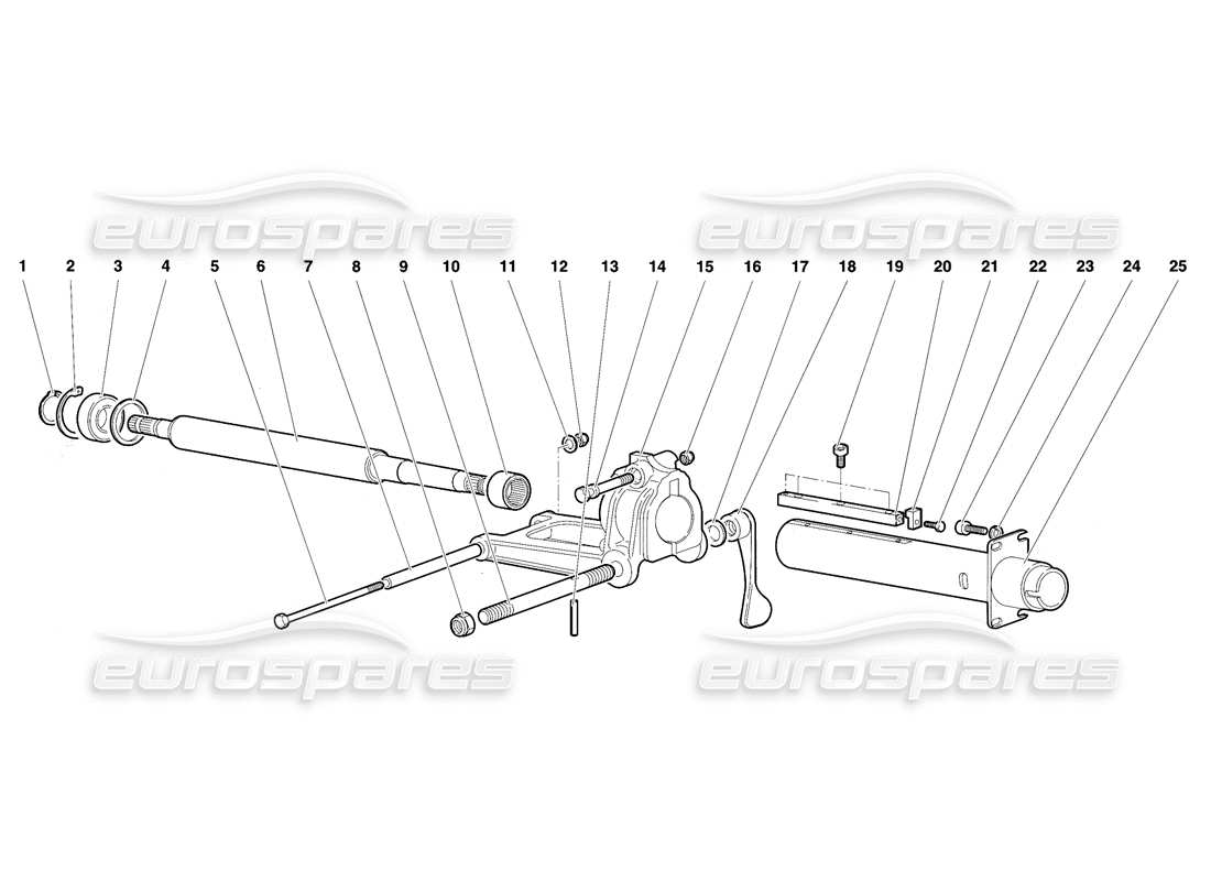 lamborghini diablo se30 (1995) diagramma della parte dello sterzo