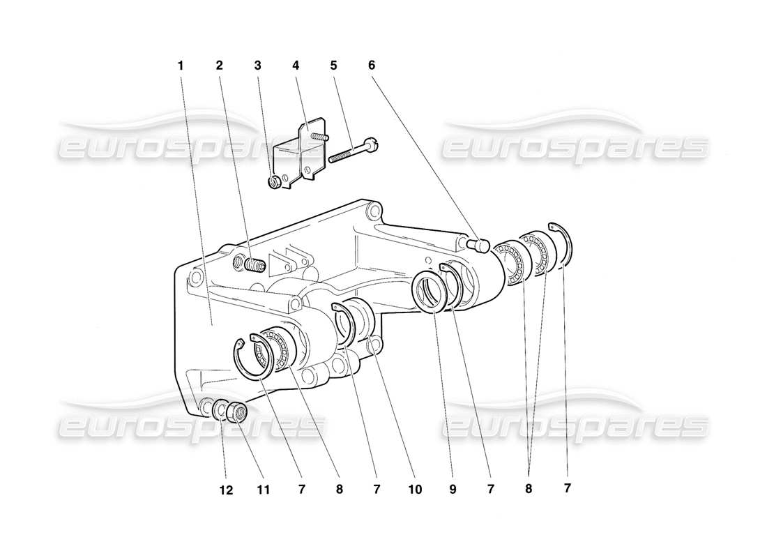 lamborghini diablo sv (1997) montaggio a pedale diagramma delle parti