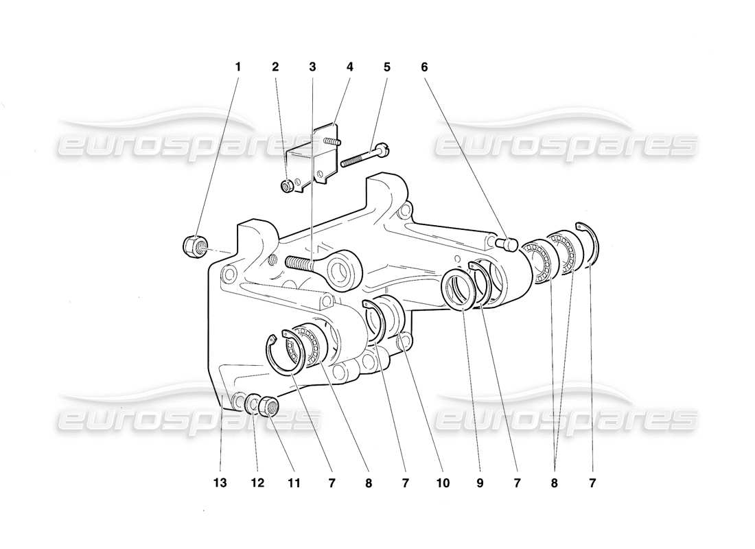 lamborghini diablo se30 (1995) diagramma delle parti di montaggio del pedale