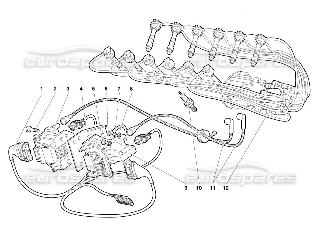 lamborghini diablo se30 (1995) componenti elettrici diagramma delle parti