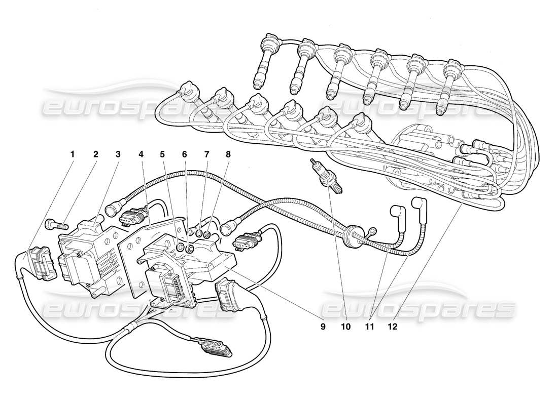 lamborghini diablo se30 (1995) componenti elettrici diagramma delle parti