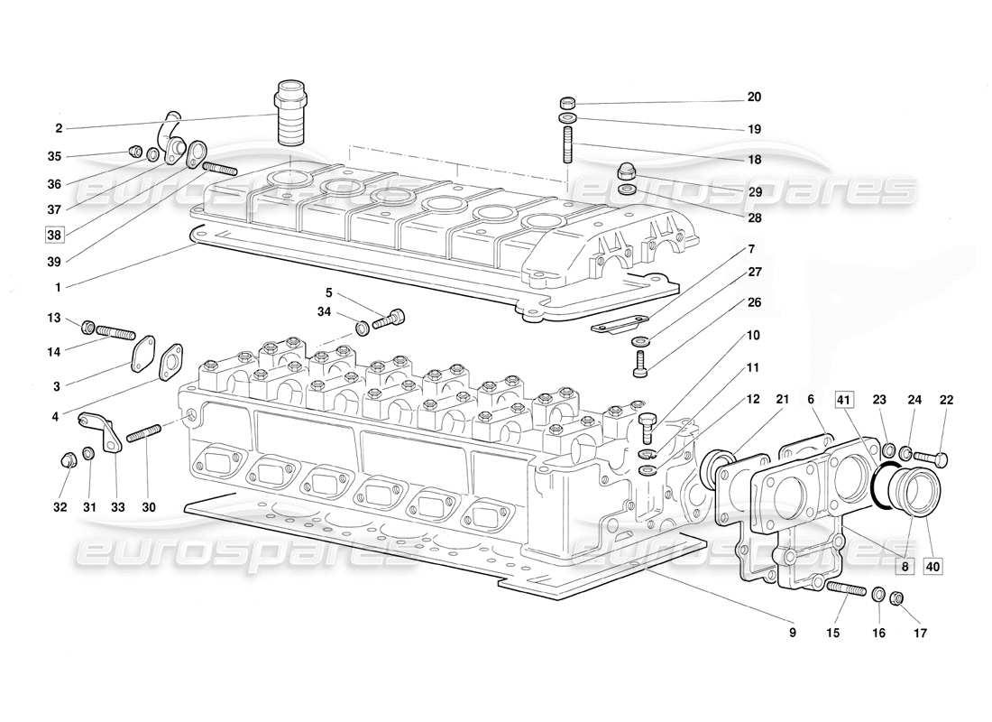 lamborghini diablo (1991) accessori per testata destra (valido per versione giugno 1992) diagramma delle parti