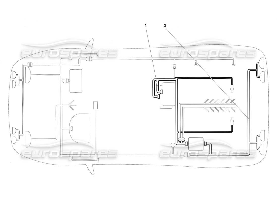 lamborghini diablo sv (1997) sistema elettrico diagramma delle parti