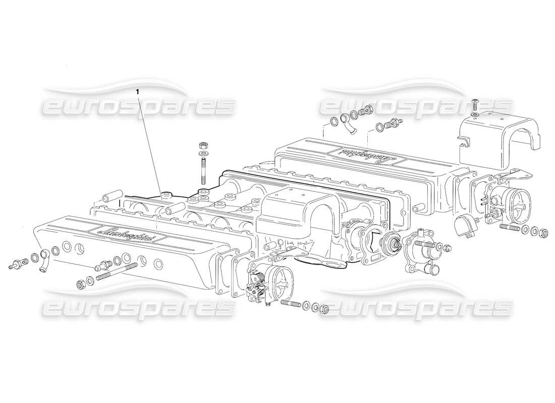 lamborghini diablo sv (1997) collettore di aspirazione schema delle parti