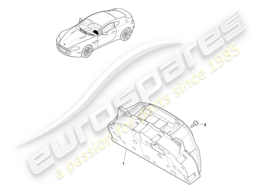 aston martin v8 vantage (2007) diagramma delle parti quadro strumenti