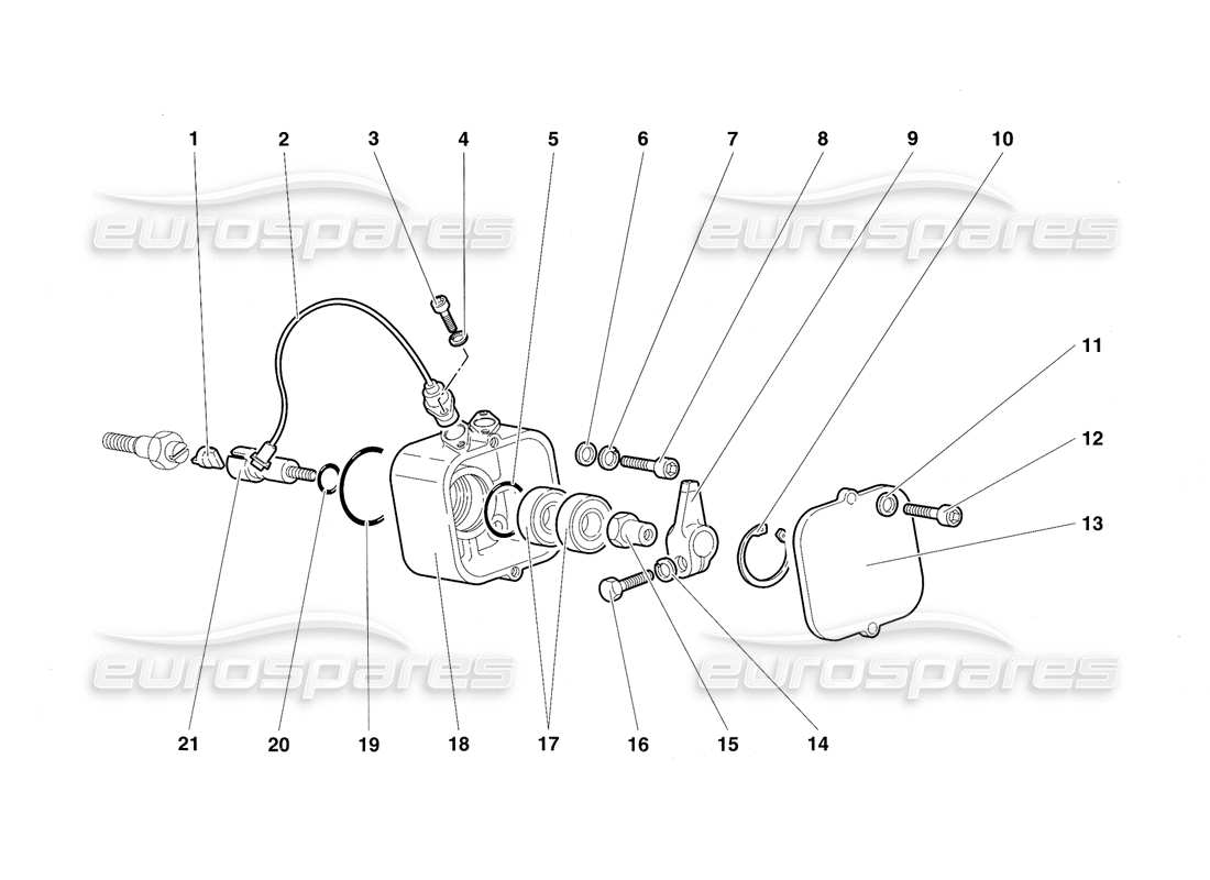 lamborghini diablo sv (1997) diagramma delle parti dei sensori di fase