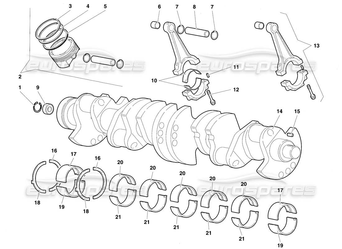 lamborghini diablo se30 (1995) manovelle diagramma delle parti