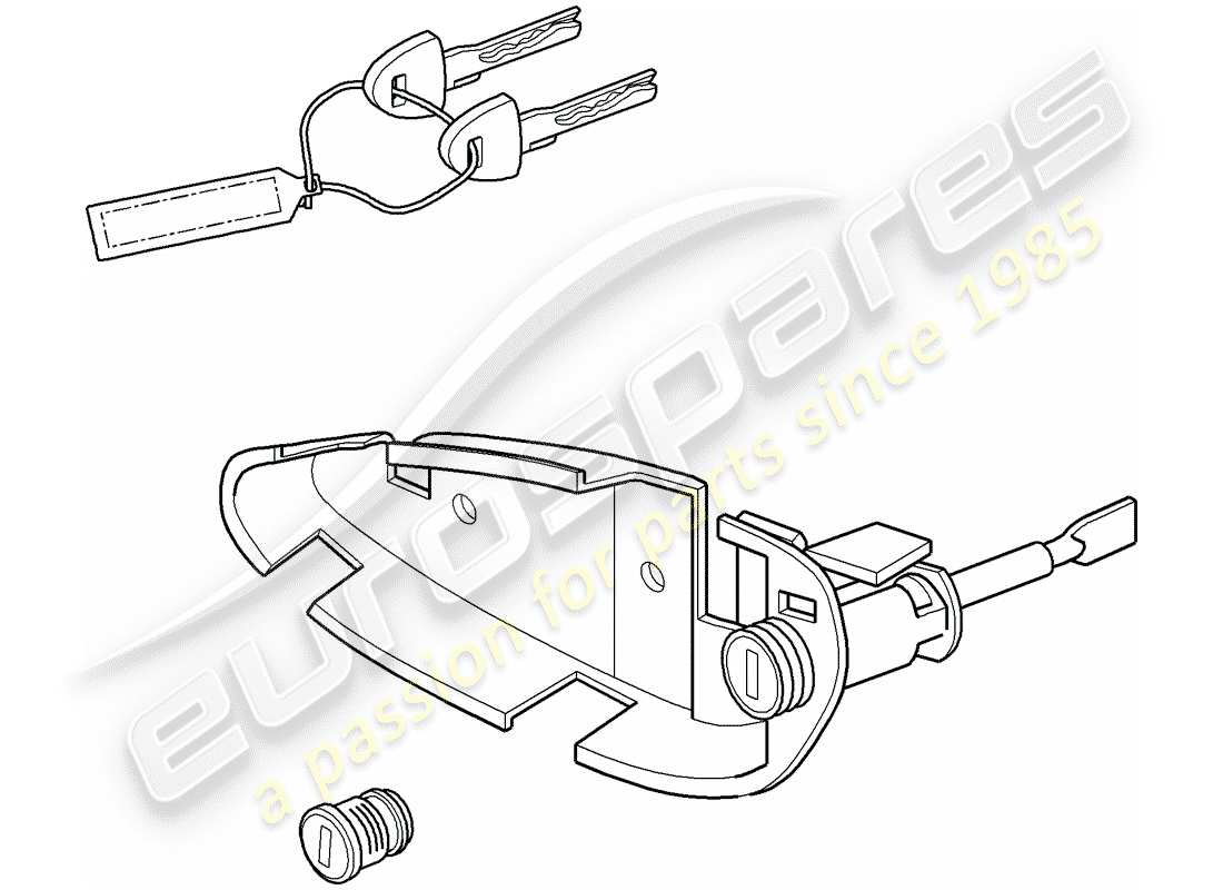 un diagramma delle parti dal catalogo delle parti porsche 2009 (987 cayman)