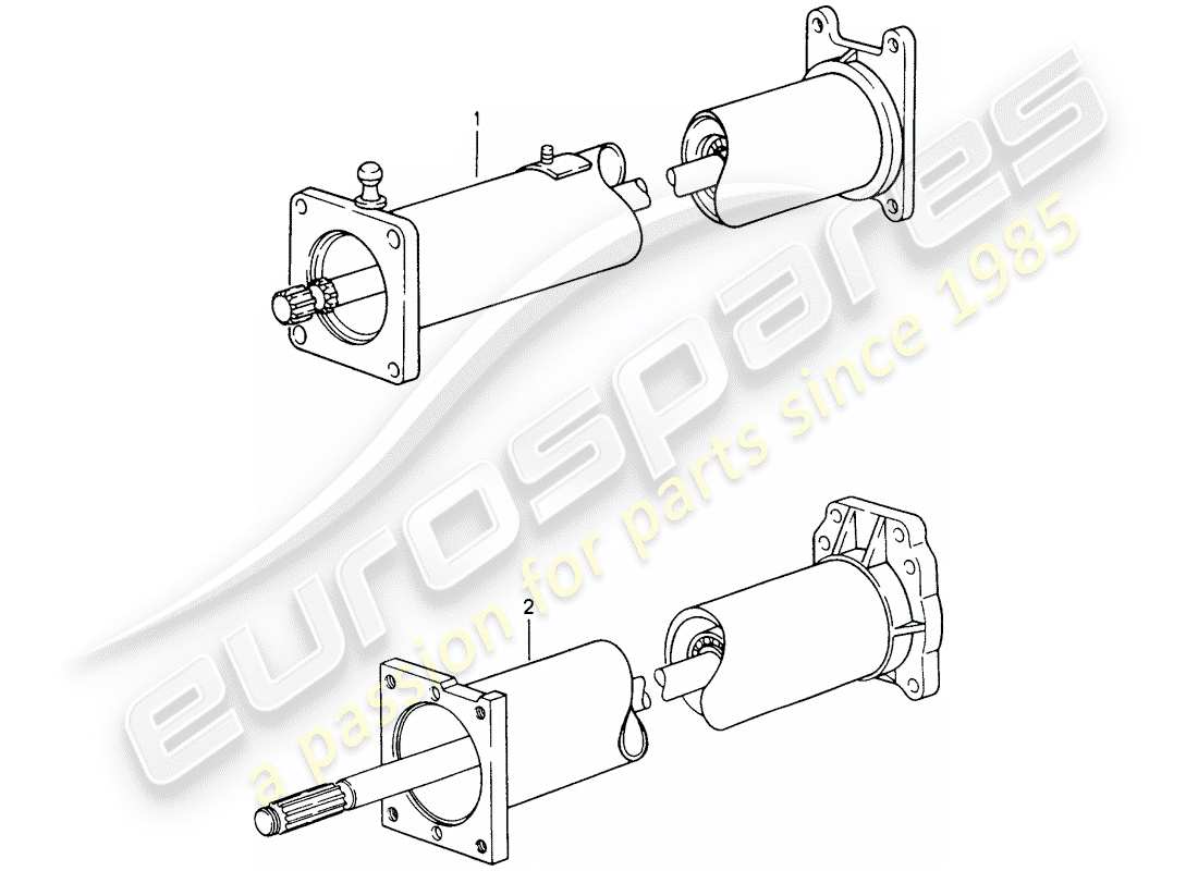 un diagramma delle parti dal catalogo delle parti porsche 1986 (refurbished and exchange catalogue)