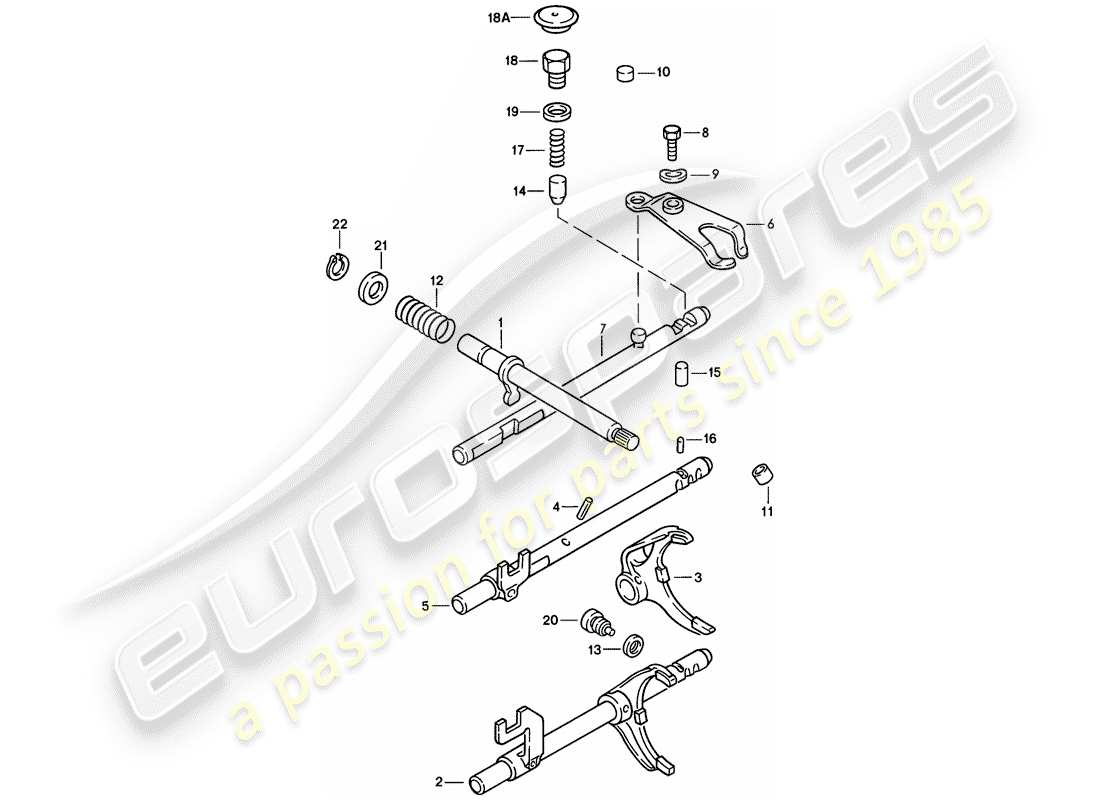 porsche 1978 (924) controllo della trasmissione - 4-speed diagramma delle parti