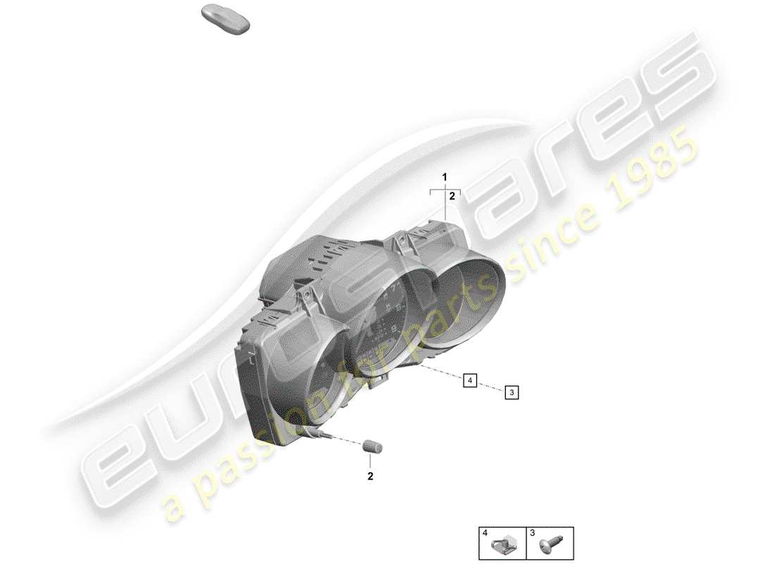 porsche 2019 (718 boxster spyder) diagramma delle parti quadro strumenti