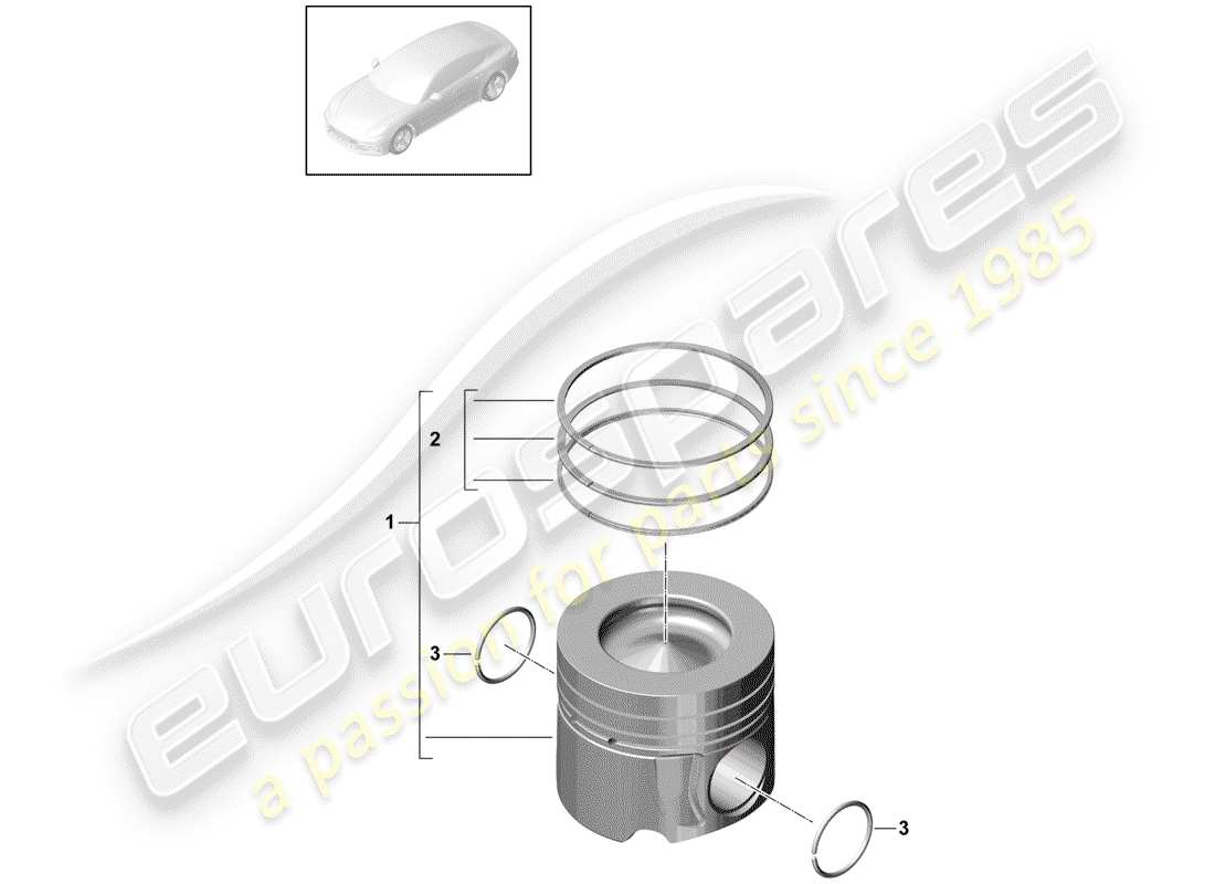 porsche 2018 (panamera 971-1) diagramma delle parti del pistone