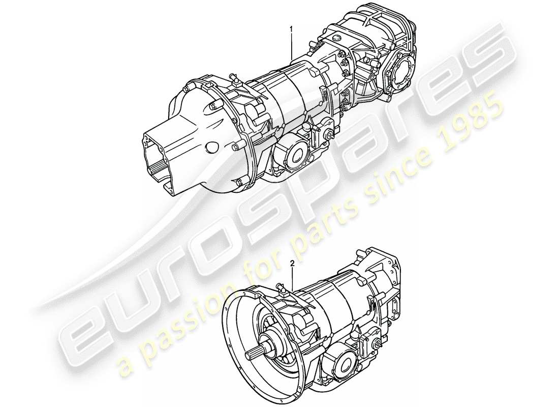 porsche 1981 (928) cambio di ricambio - cambio automatico diagramma delle parti
