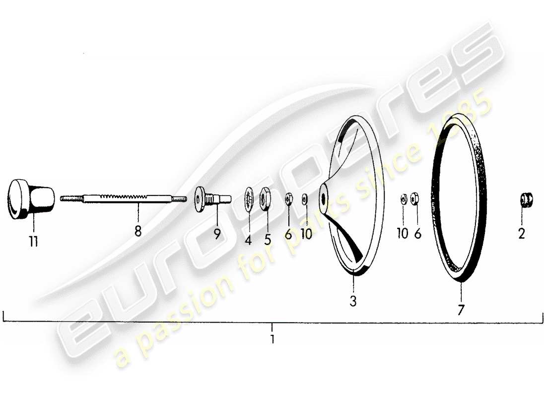 porsche 1954 (356/356a) valvola diagramma delle parti