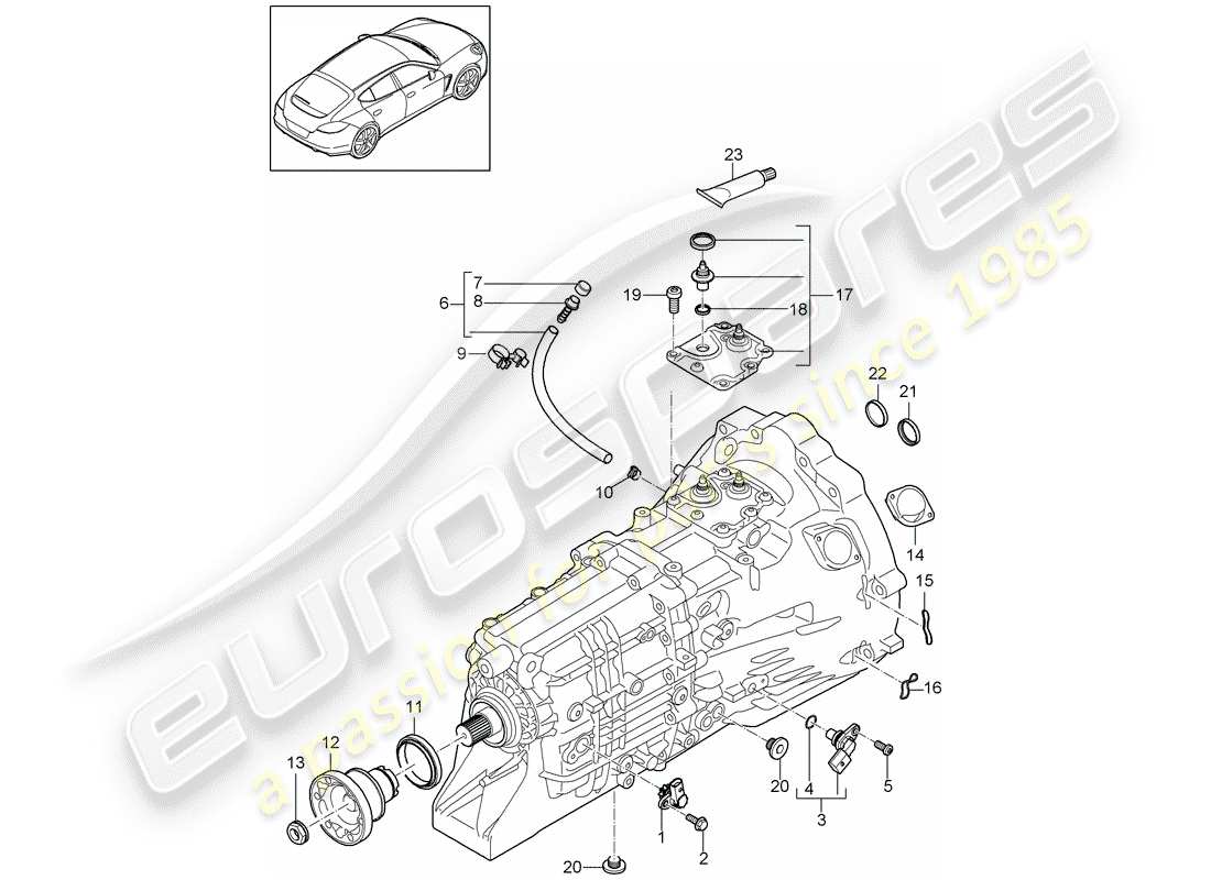 porsche 2014 (panamera 970) trasmissione sostitutiva diagramma delle parti