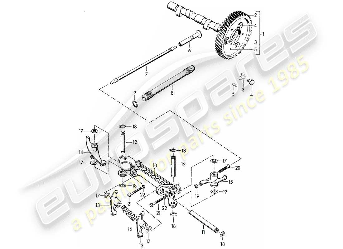 porsche 1954 (356/356a) albero a camme - m 22 001 >> - m 50 101 >> - m 33 901 >> - m 41 001 >> - m 60 001 > > - m 80 001 >> diagramma delle parti
