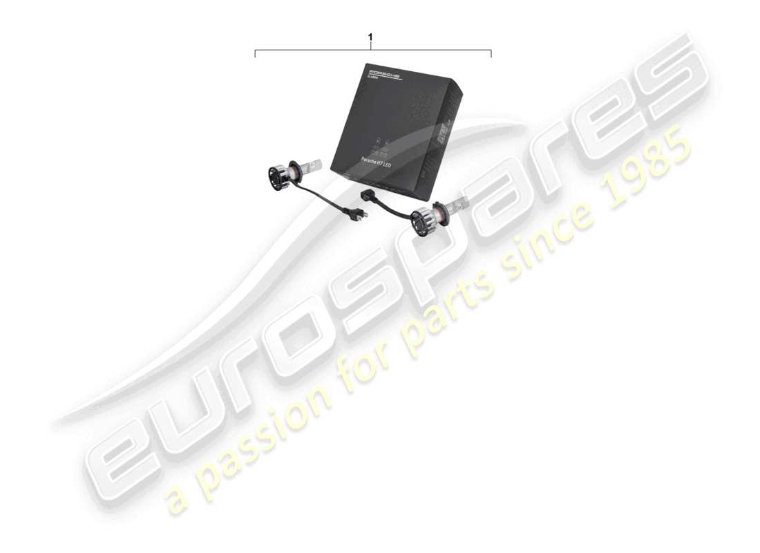 porsche 2002 (986 boxster) 1 set di luci led h7 diagramma delle parti