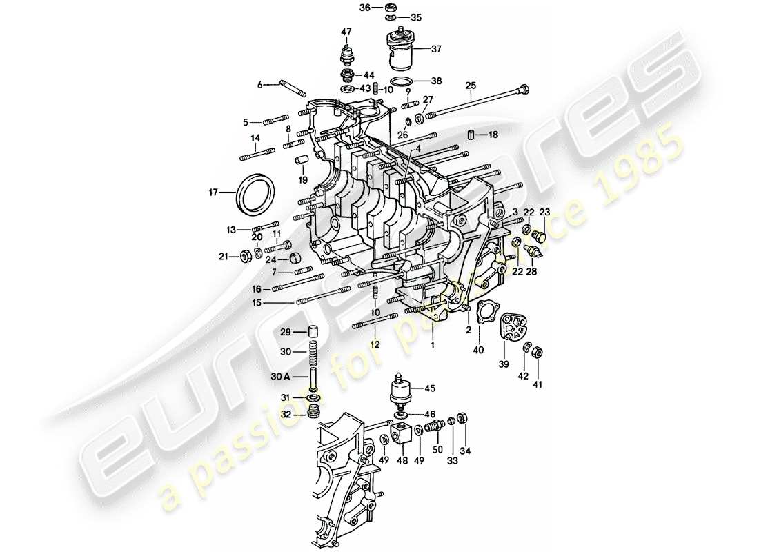 porsche 1978 (911) basamento diagramma delle parti
