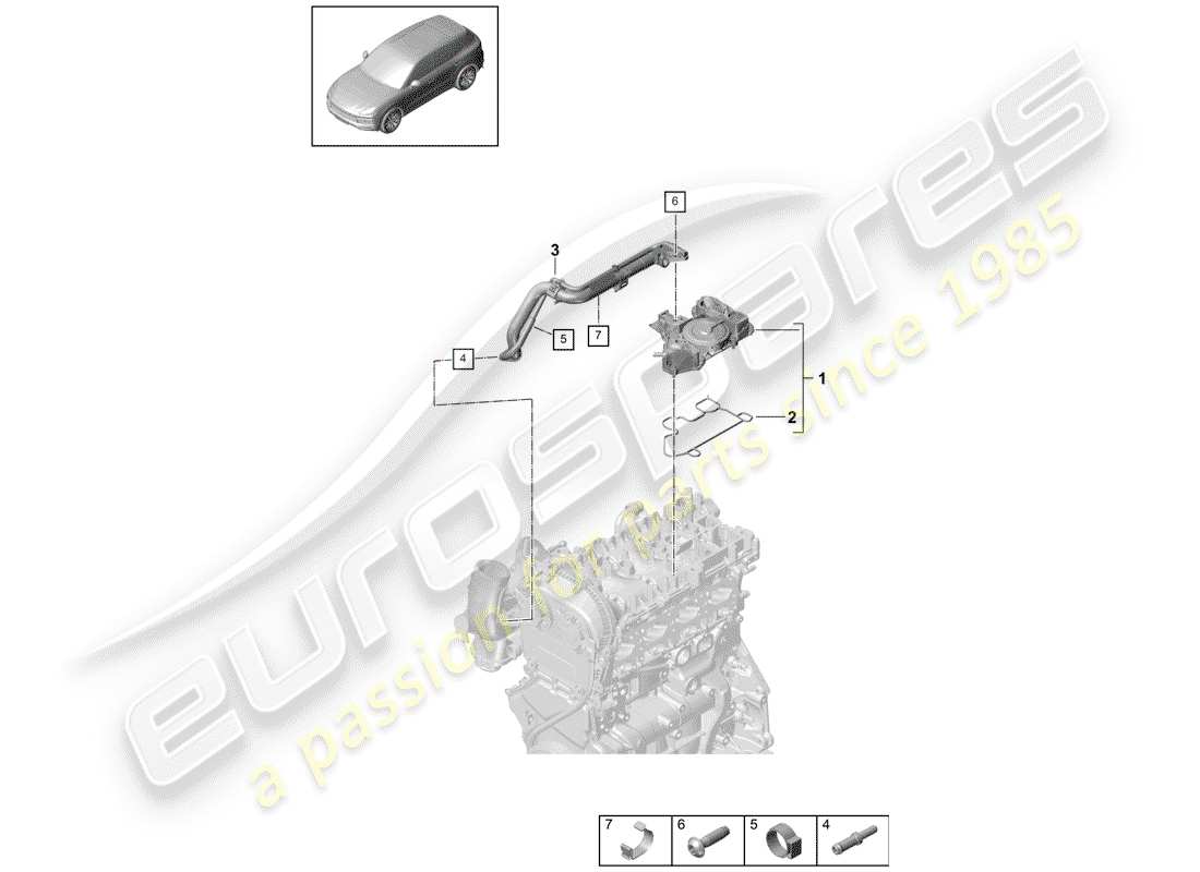 porsche 2020 (cayenne e3 9ya/9yb) separatore d'olio diagramma delle parti